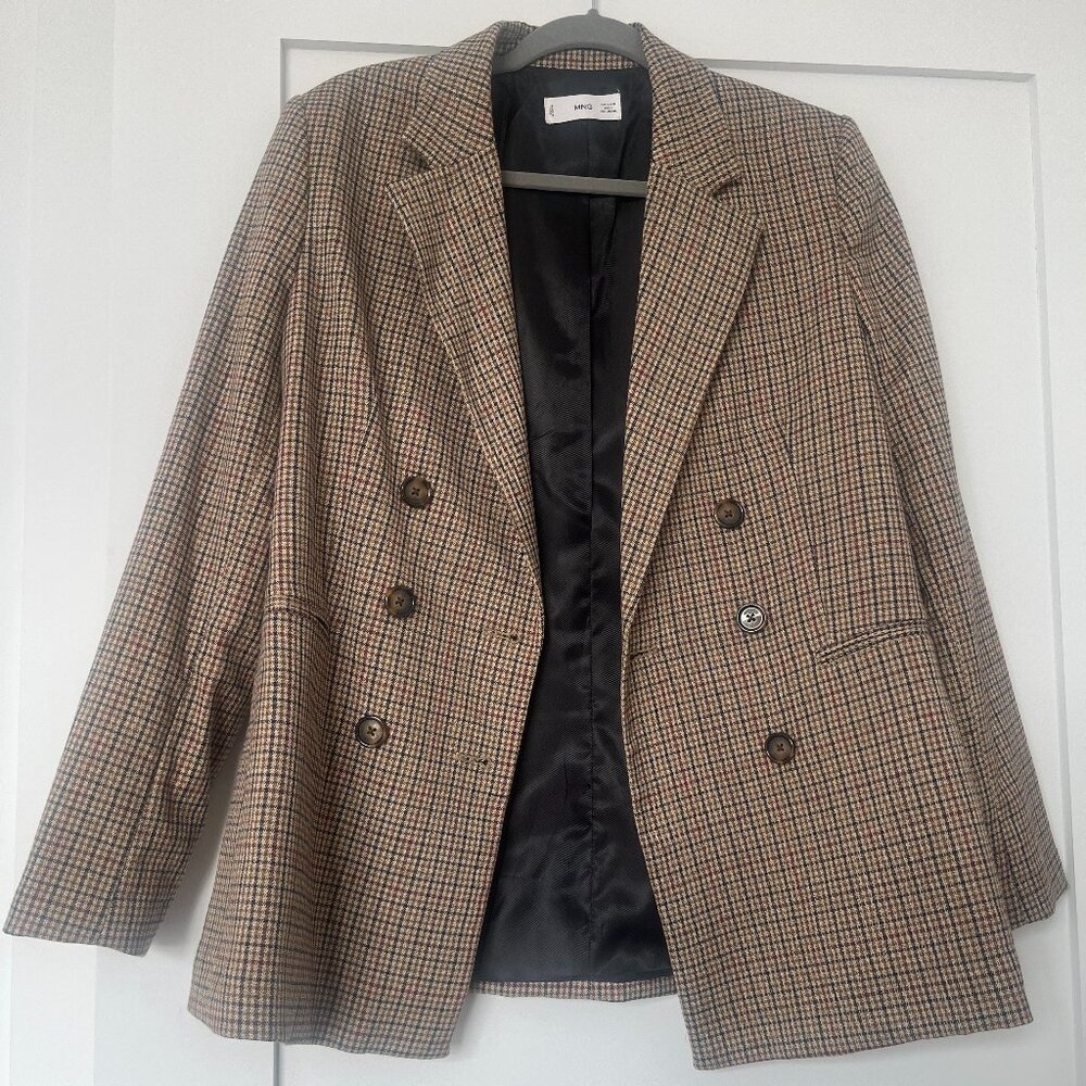 Mango women's checkered blazer